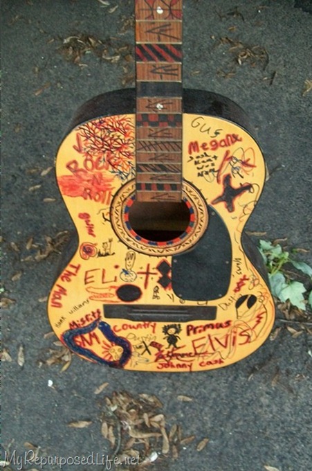 guitar from trash