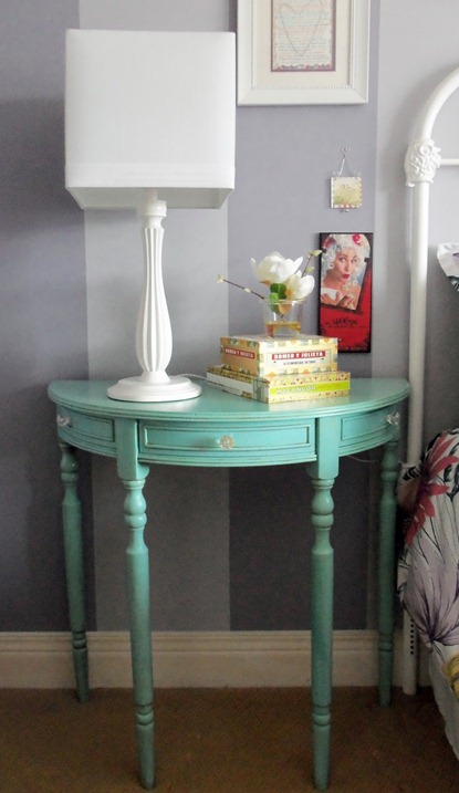 blue nightstand