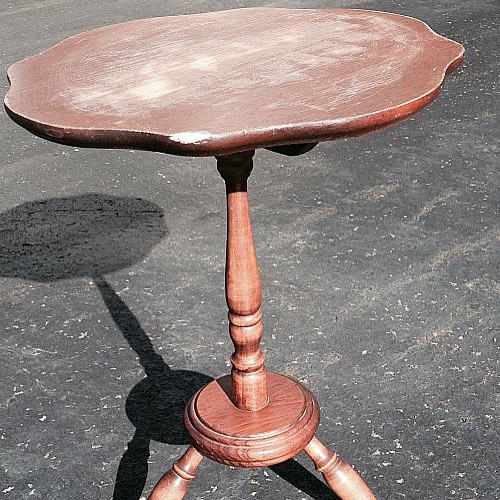 I had a lot of fun reinventing this cute little table.  Check out the after #ontheblog today.  Link in profile.  #thriftscorethursday #reinvented