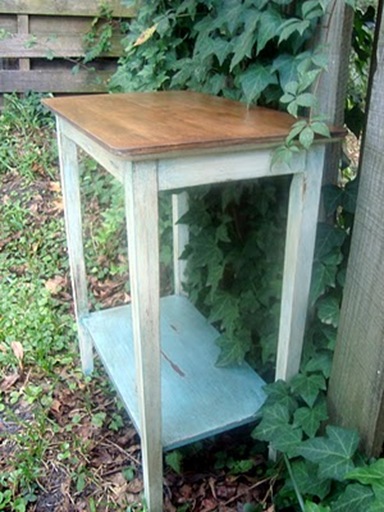 DIY chalk paint table after