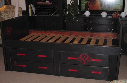 Painted Captain's Bed