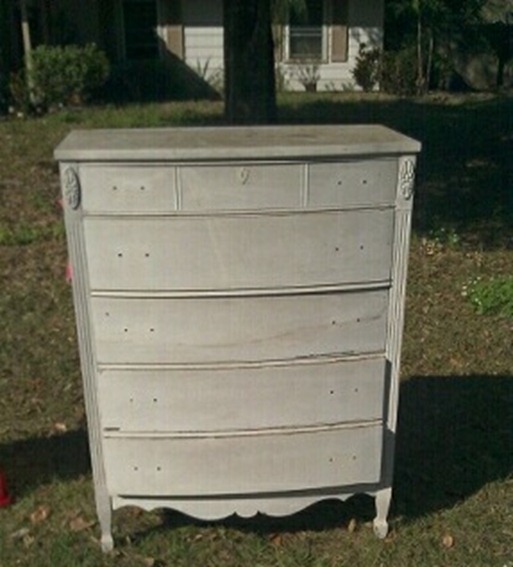 refinished dresser before