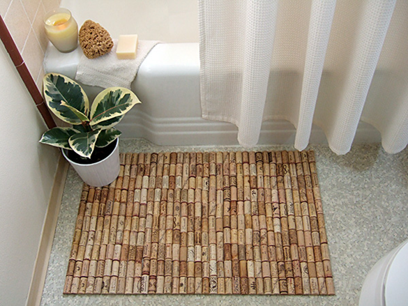 wine cork bathmat