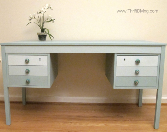 ombre desk from dumpster