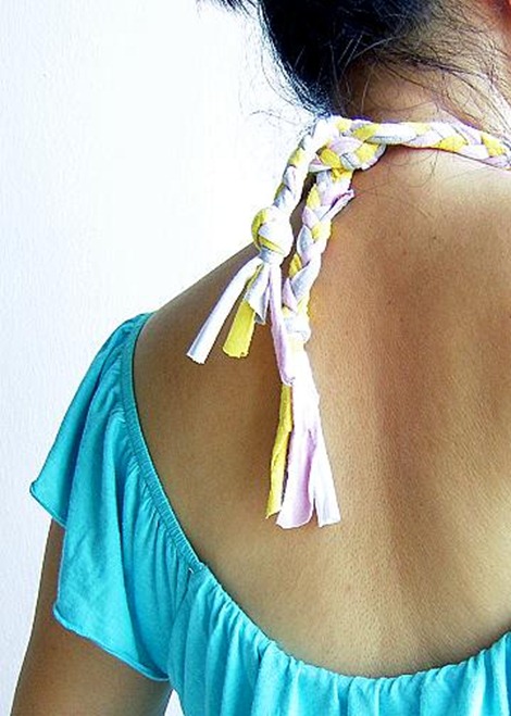 t shirt yarn bra strap