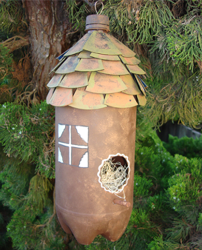 plastic bottle birdhouse