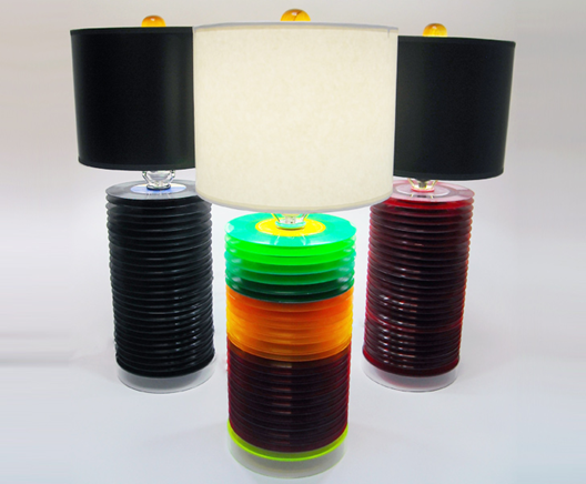 lamps from old records
