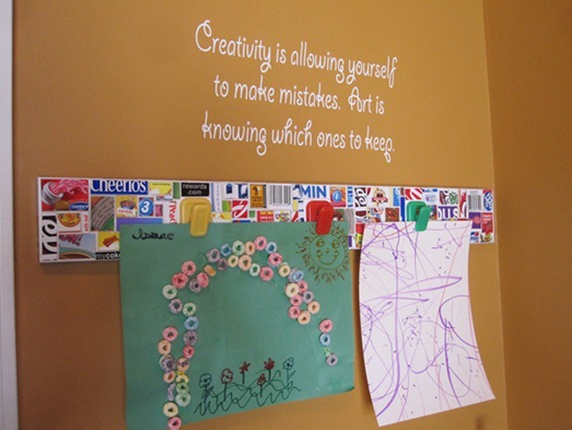 cereal box art display