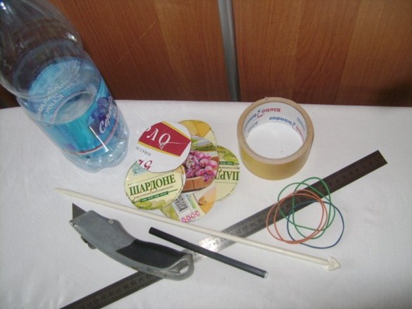 plastic bottle to ribbon organizer materials