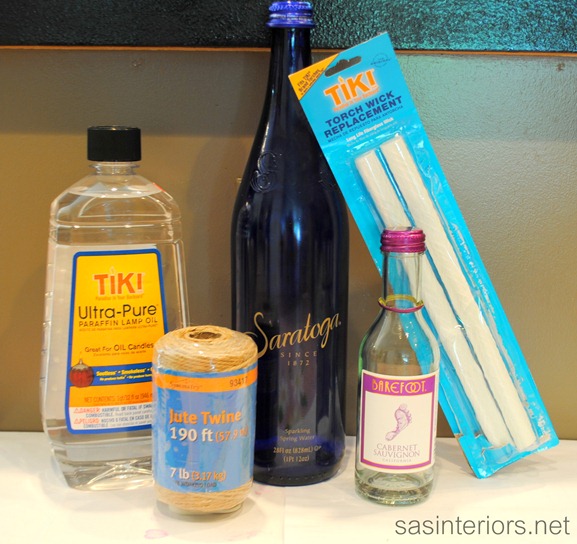 glass bottle turned candle materials