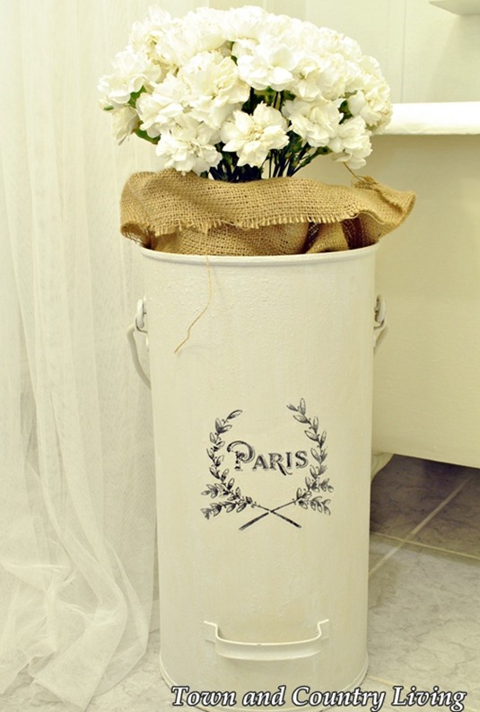 painted rusty bucket