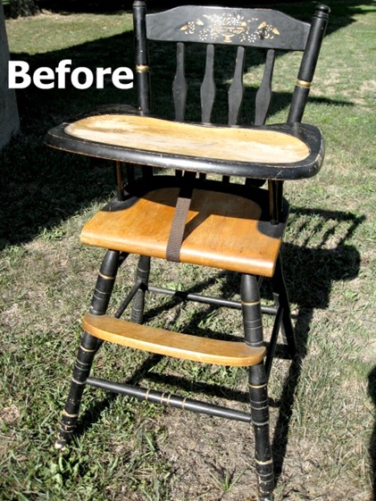 refabbed highchair before