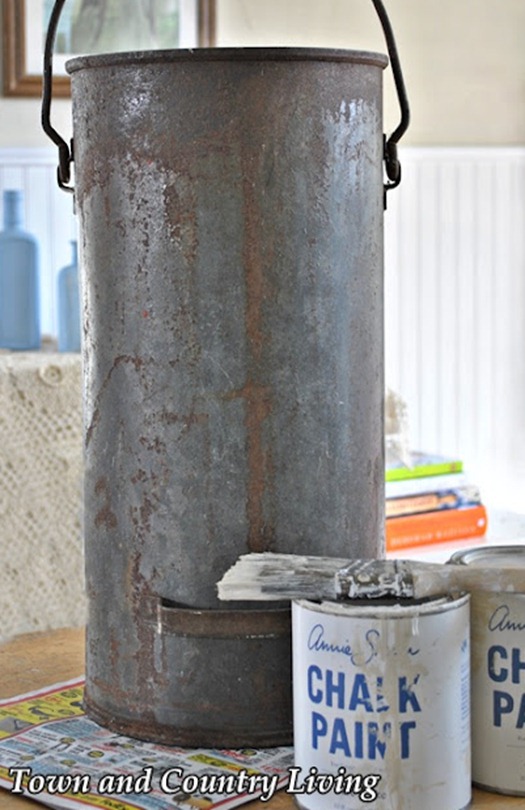 rusty bucket makeover