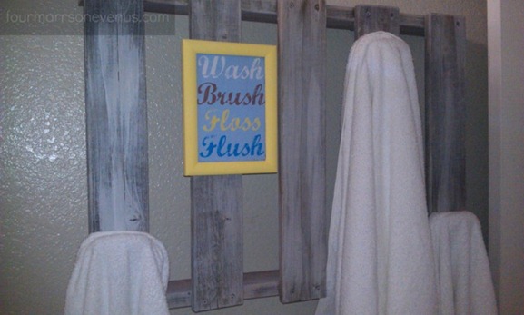 rocking climbing wall to towel rack after