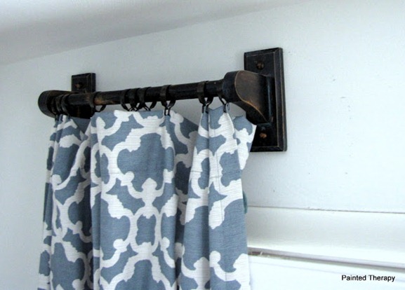 wooden towel bar to curtain rod