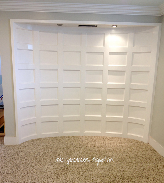 Lindsay & Drew trimmed wall before