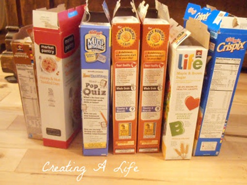 cereal box to wreath