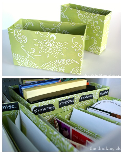 Thinking Closet drawer dividers after collage