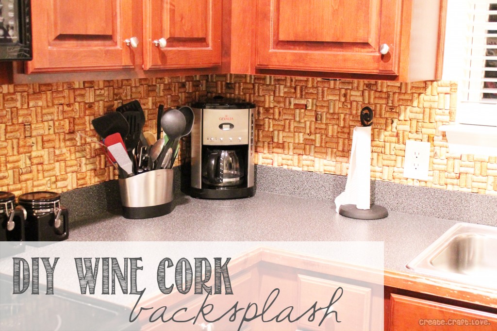Create Craft Love cork backsplash after