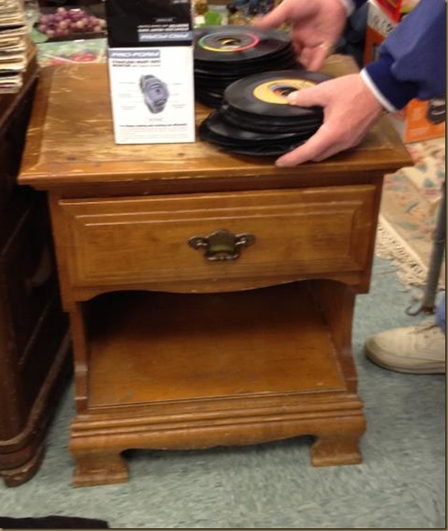 Junque Chic blue side table before
