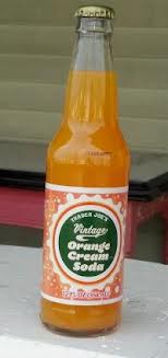 Trader Joes orange soda bottle before