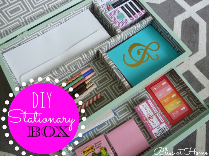 Bliss at Home stationary box after