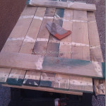 Happy Healthy Domestic pallet flag before