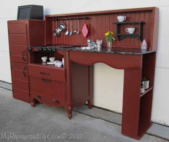 My Repurposed Life play kitchen after