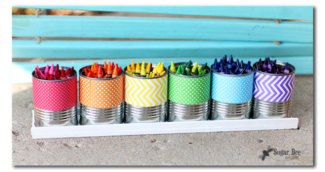 Sugar Bee Crafts crayon organizer after