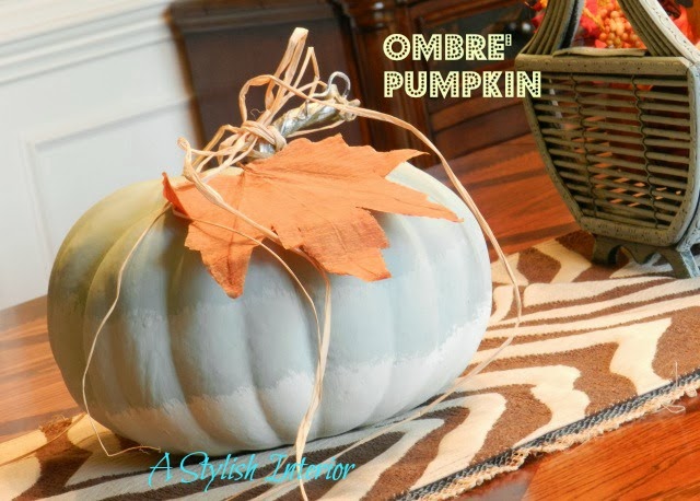 A Stylish Interior ombre pumpkins after