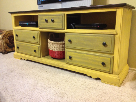 Upcycle Addict entertainment center after