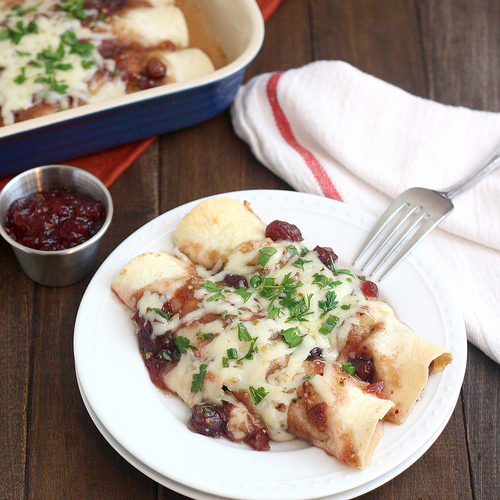 Tracey's Culinary Adventures turkey cranchiladas