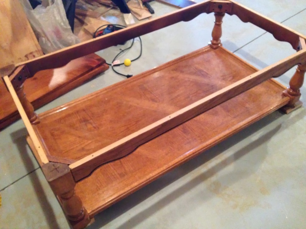 Thrifty Treasures tufted ottoman before