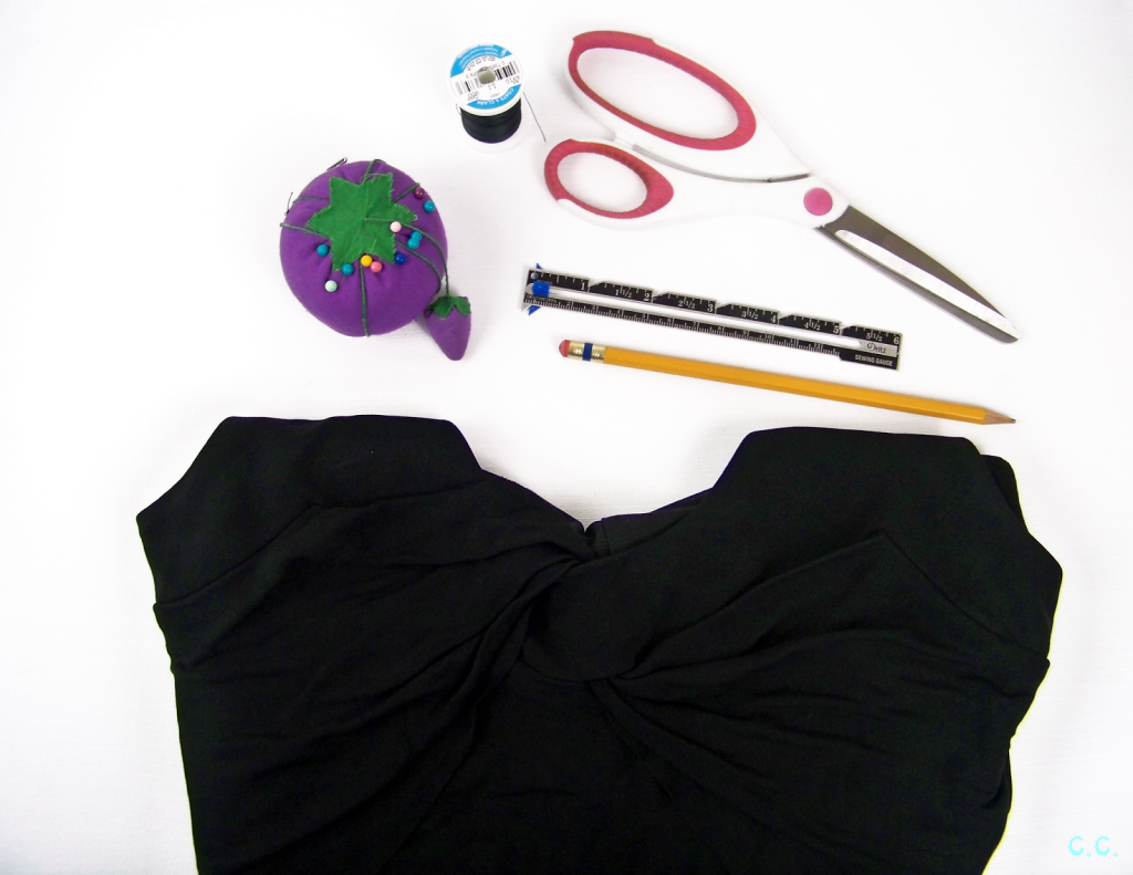 little-black-dress-sewing-supplies