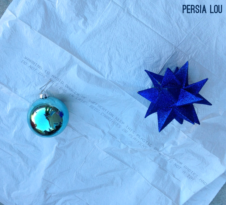 blue Christmas ornaments