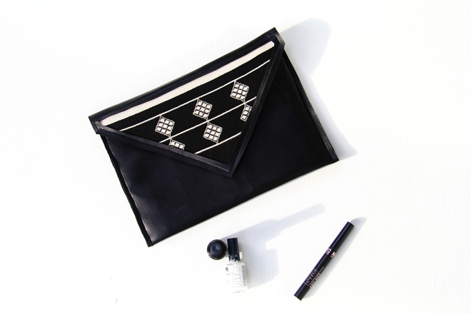 tribal-print-leather-clutch