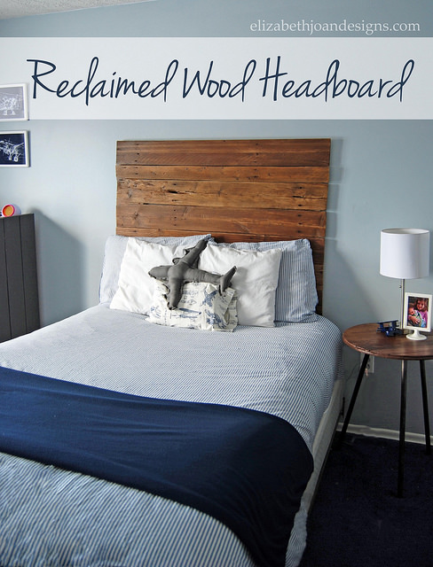 reclaimed wood headboard